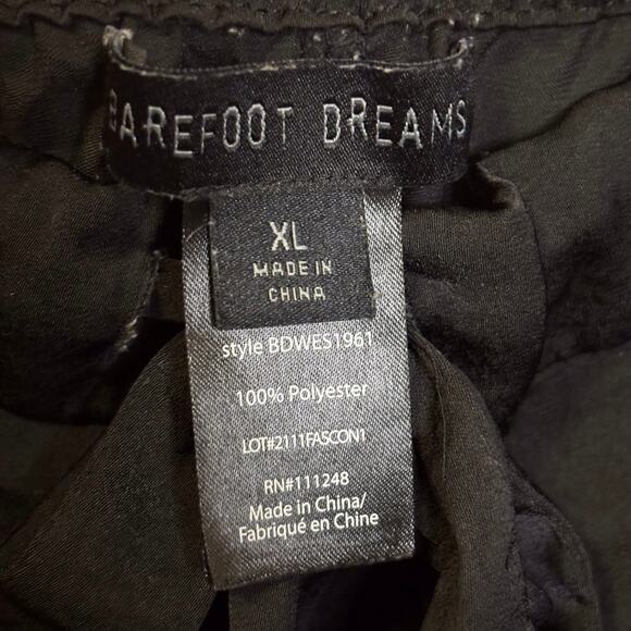Barefoot Dreams pajama shorts black bow front drawstring extra large - Picture 2 of 4